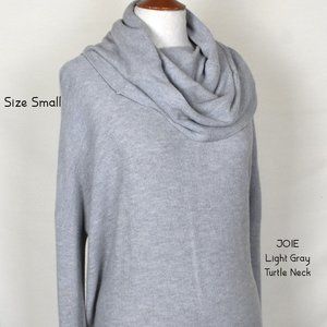 JOIE Sweater Small Light Gray Long Sleeve Pull Over Turtle Neck